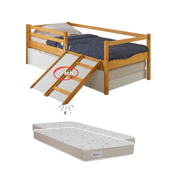 Conjunto Bicama Pluto + Kit escorregador + Colchões D23