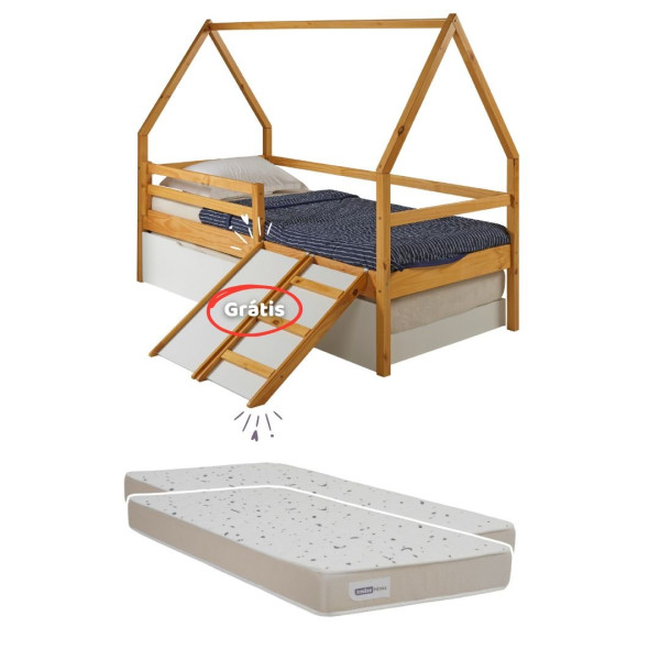 Conjunto Bicama Kisla + Kit escorregador + Colchões D23