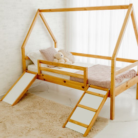 Conjunto Cama Montessori Kisla + Kit Escorregador
