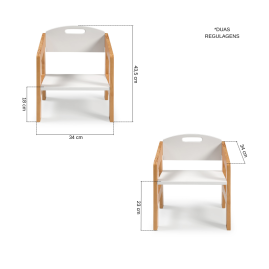 Mesa e Cadeira Infantil Regulavel Donald - CZ/AD