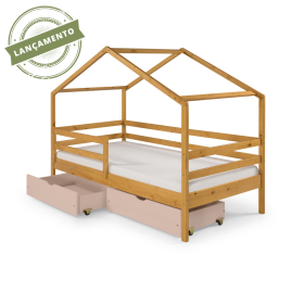 Cama Montessori Wendy + 2 Gavetões Organizadores AD/RS