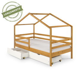 Cama Montessori Wendy + 2 Gavetões Organizadores AD/BR