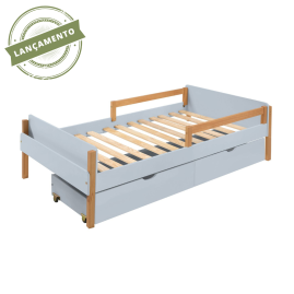 Cama Montessori Maui + 2 Gavetões - AZ/AD