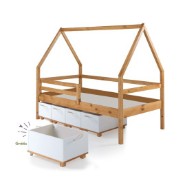 Cama Montessori Kisla + 4 Bau + 1 Bau Gratis - AD/BR