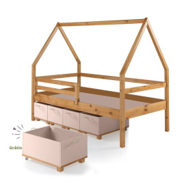 Cama Montessori Kisla + 4 Bau + 1 Bau Gratis - AD/RS