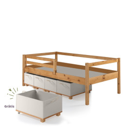 Cama Montessori Pluto + 4 Bau + 1 Bau Gratis - AD/CZ