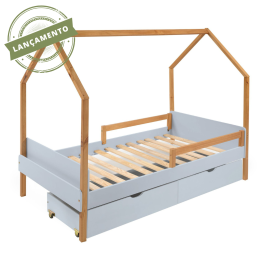 Cama Montessori Moana + 2 Gavetões - AZ/AD